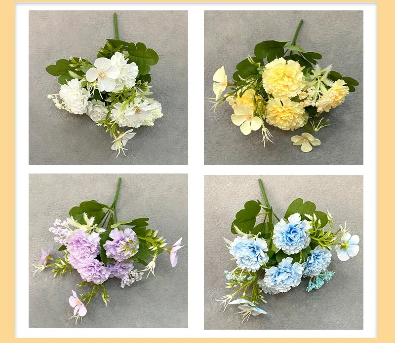 Cheap Price Artificial Flowers Wholesale Carnation Flower Head for Home Decoration Mother's Day Gift
