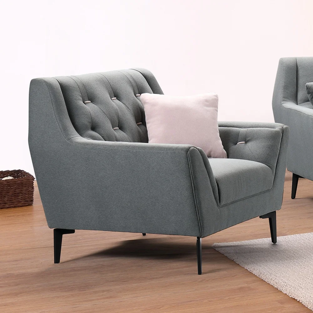 NOVA JSSA033 Made In China Customization Furniture Modern Sofa Chair Wood Armchair Leisure Fabric Armchair Single Sofa
