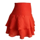 Mini Skirt 2021 Popular Women's Double Ruffle Mini Skirt