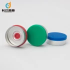 Aluminum Lid 20mm Matte Aluminum Plastic Flip Off Lid For Antibiotic