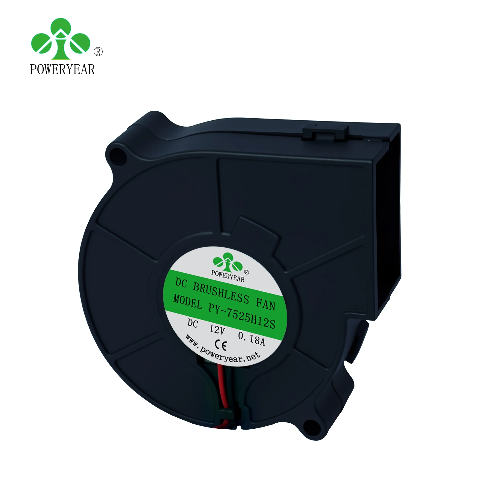 Centrifugal Blower, 7525, 12V, 70m, 75x75x25mm - detail 2