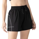 Wholesale 2 In 1 Polyester Sports Quick Dry For Custom Women's Sports Fitness Wear Nylon Running Shorts