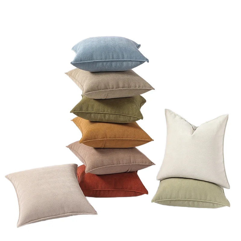 Customized Modern Light Luxury Simple Solid Velvet Stitching Workmanship Headrest Square Decorative Pillow for Home Decorative details