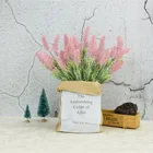 Lavender Plastic Flowers Decor Wedding Decoration Flower Artificial For 7 Fork Tufted Lavender