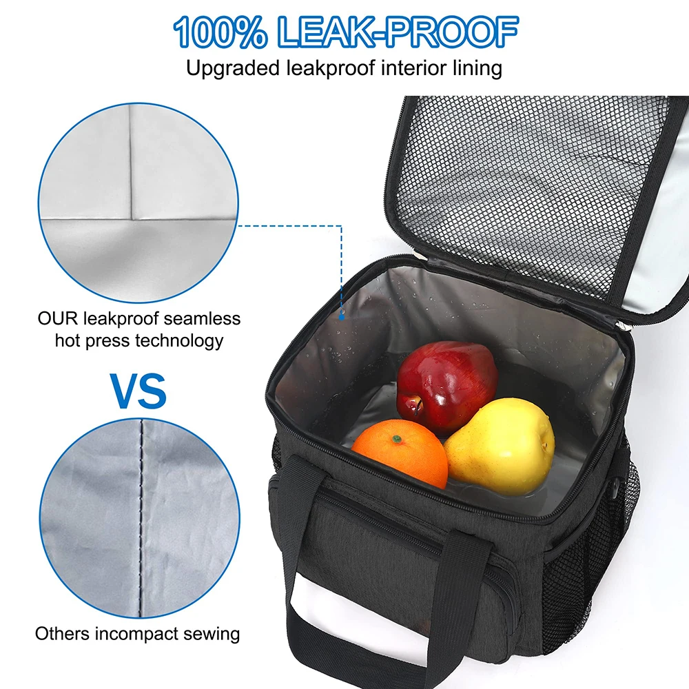 bag 600d polyester insulated cooler lunch bag