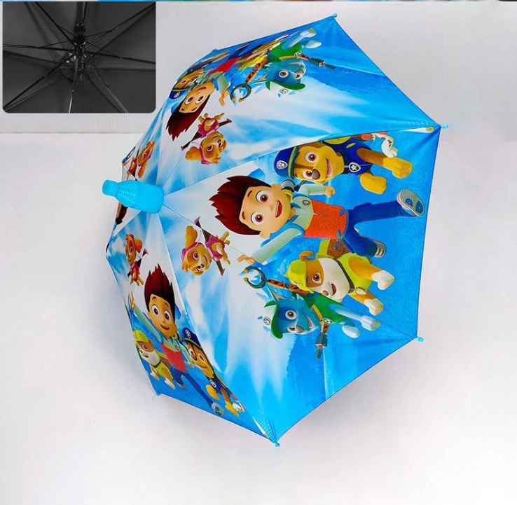 DD2721 Stick Rain Umbrella With Black Coated Kids Princess Girls Boy Character Cartoon Animal Cute Children Sun Umbrella