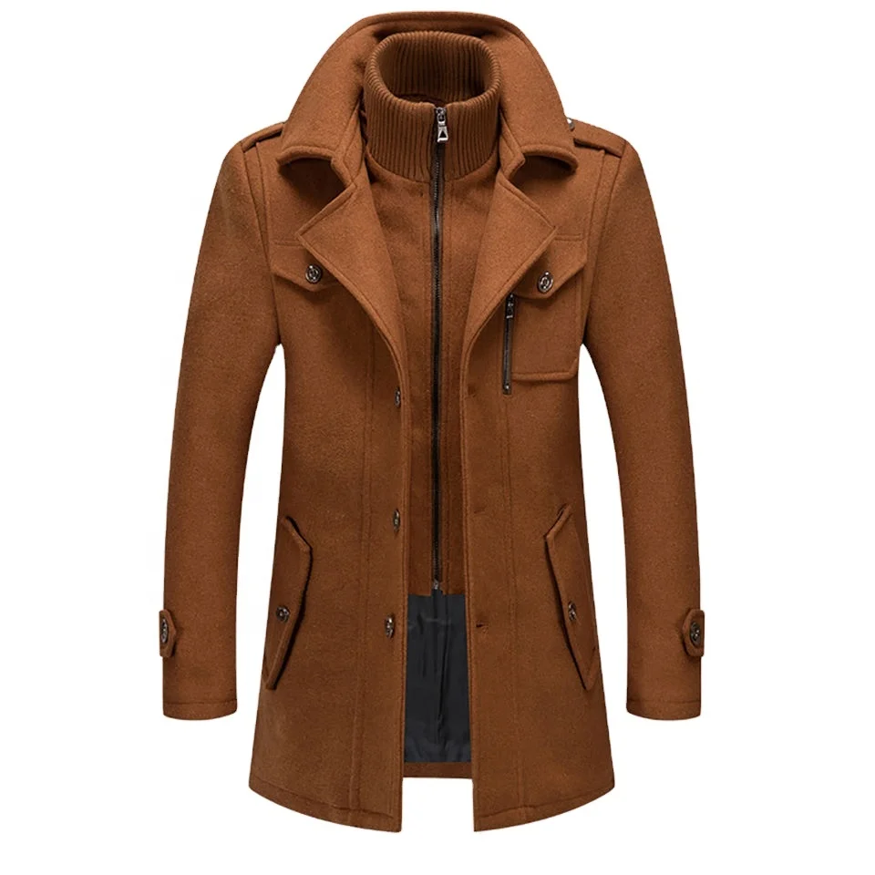 Hot Sale New Style Autumn And Winter Woolen Men Coat Elegant Man Coats And Jacket Fashion Long Coat For Men