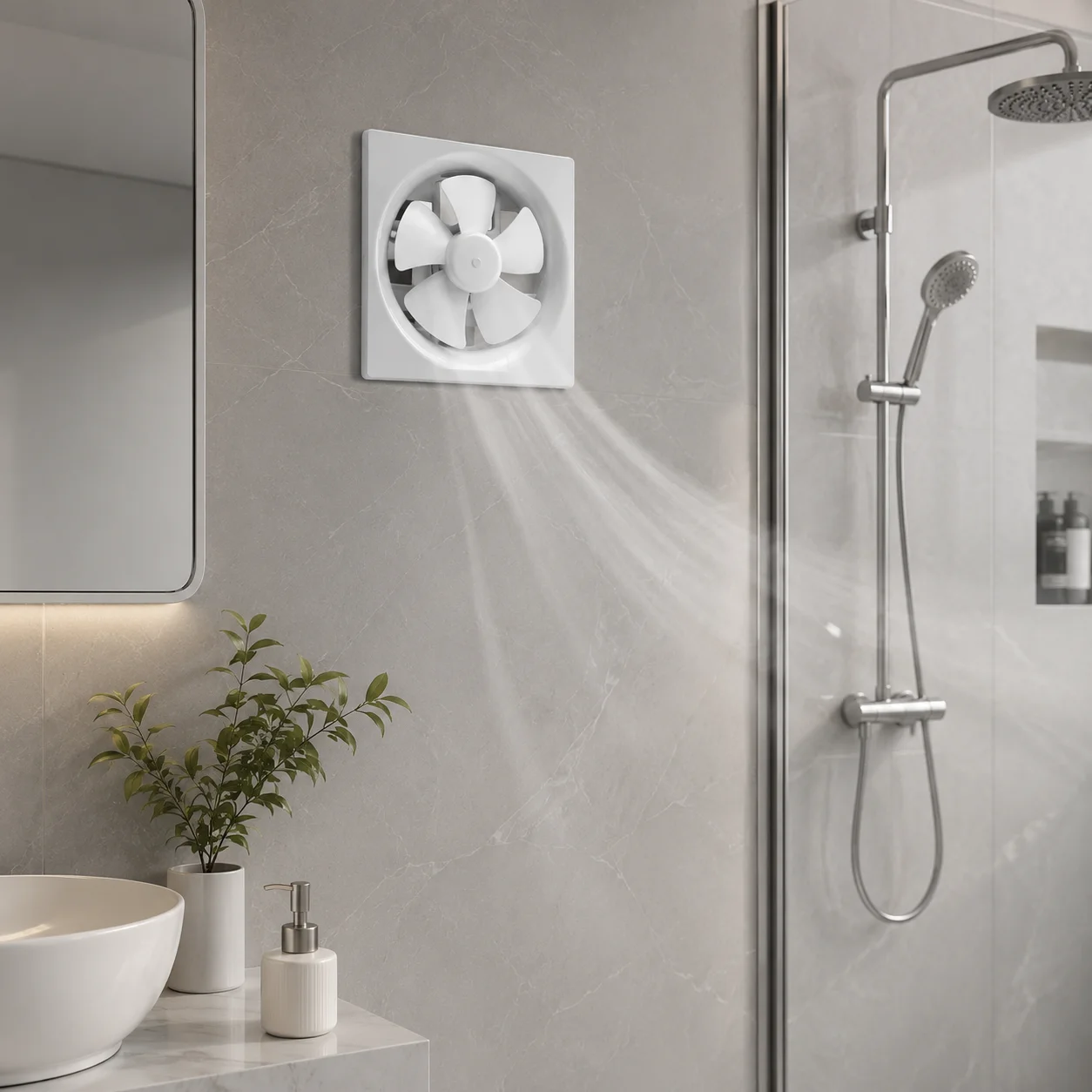 Gemtec Exhaust Fan, 150mm, 240mm, 28W, Wall - detail 6