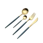 Kitchen Cutlery Set Kitchen Utensils Luxury Wedding Outdoor Cutlery Set 304 Stainless Steel Knife Fork Spoon