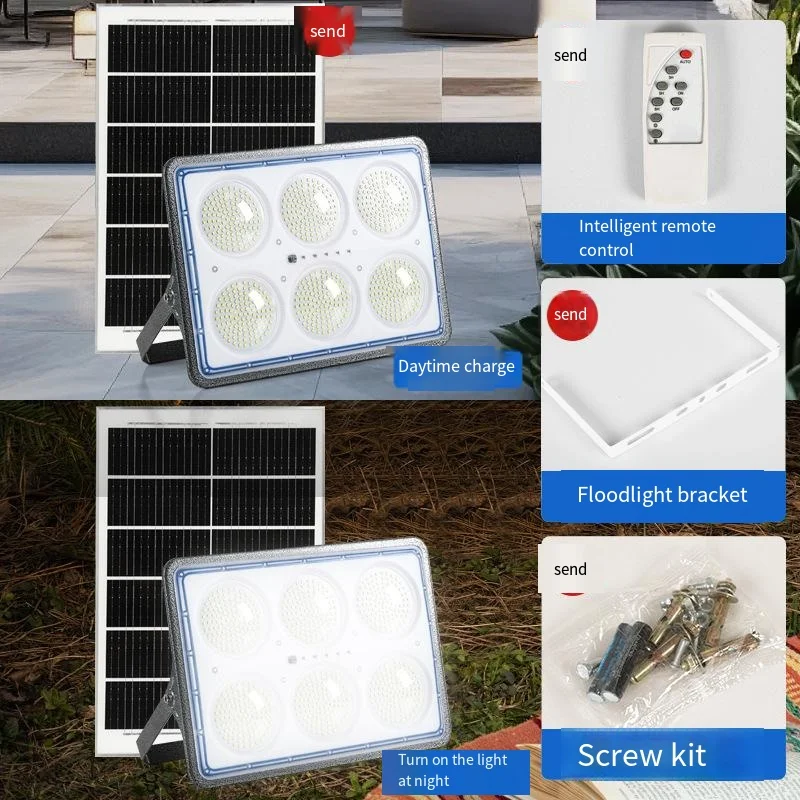 Hot selling solar floodlight one tow two super bright solar floodlight 100 200 300 watt Led solar street outdoor light