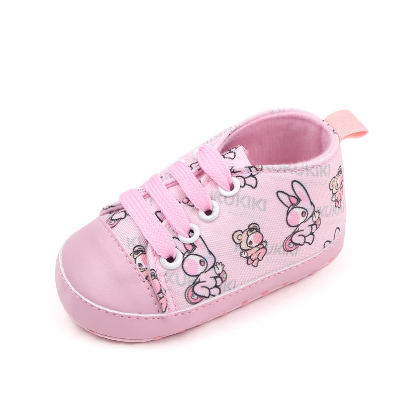Cute Baby Girls and Boys Canvas Toddler Shoes Animal Pattern with Breathable Anti-Slip Features for Spring and Autumn factory
