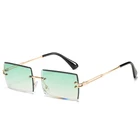 Fashion Fashion Trend Sunglasses 2020 Rimless Rectangle UV400 Fashion Trending Sunglass Rectangle
