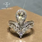 Cut Engagement Ring Diamond 2021 White Pear Cut Engagement Ring Women Luxurious Diamond Ring