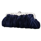 Clutch Purse New Cheap Wedding Wrinkle Satin Ladies Hand Bag Women Clutch Purse Evening Bag
