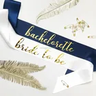 Wedding Bachelorette Party Sashes For Hen Party Wedding Bridal Shower Gold Letter Bride To Be