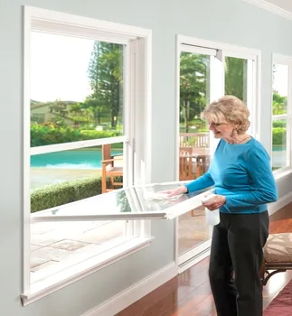 ALUFRONT NFRC Customized Interior Residential Vinyl Single Hung Double Hung Window