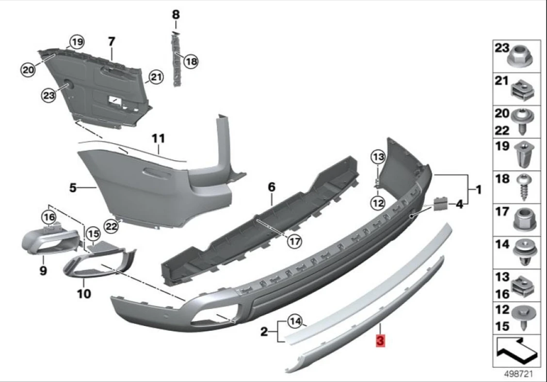 product body kits carbon fiber rear bumper bottom cover trim for rolls royce cullinan 51127462138 car rear bumper trim amazing quality346-2