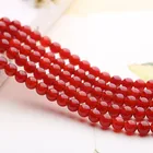Beads Low MOQ 4 Mm 6 Mm 8 Mm 10 Mm Jewelry Making Beads String Red Agate Stone