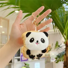 Newest Custom Plush Toys Capybara Cartoon Panda Teddy Bear Key Ring Dolls Pendant Stuffed Animals Panda Keychain Plush Panda