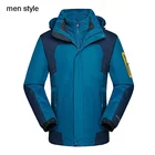 Sports Jacket Camping Climbing Skiing Hiking Quality Sports Full Zip 4 Way Streth 2 In 1 Fleeces Lined Jacket For Mens