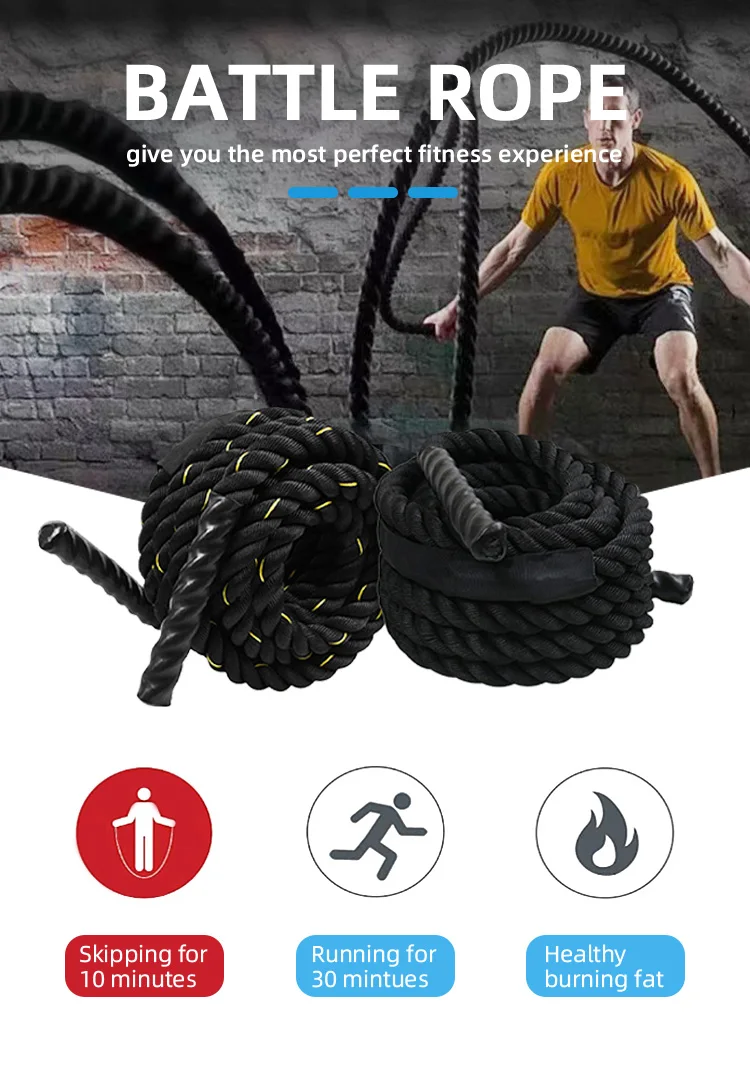 Body-building Gym Cross fit Weighted Battle Power Ropes detaļas