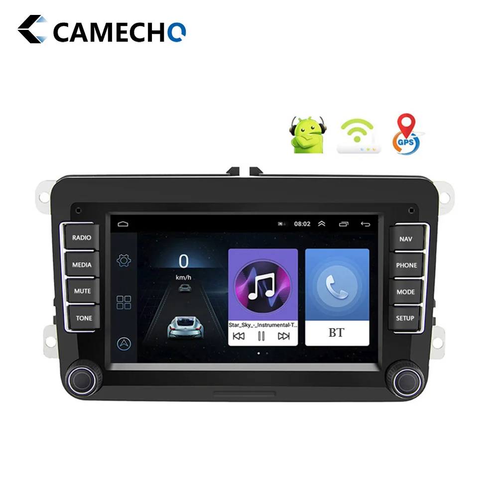 Camecho 7" Car Radio Android 9.1 2 Din Car Video Stereo Autoradio Gps Wifi Bt Fm Vw/passat B6/polo/golf/jetta - Buy Dropshipping Car Radio Android Radio Para Auto Stereo Car Radio Android