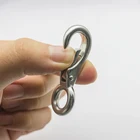 Steel Snap Hook Snap Carabiner Hook Factory Whosale Muti-Function 304 Stainless Steel Snap Hook Carabiner Keychain