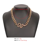 Snake N8602 Zodiac Animal Snake Necklace Exaggerated Punk Hip Hop Trendy Street Necklace