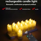Rechargeable Led Candles Light New Style Remote Control Rechargeable Led Warm White Candles Air Sway Led Light
