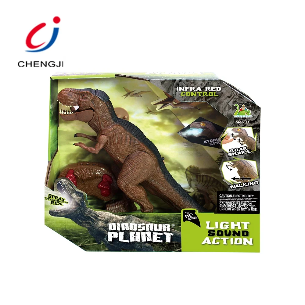 Toys Factory Atacado De Brinquedo Da China Realistic Walking Dinosaurs, 2020 Funny Remote Control Dinosaur With Spray Function