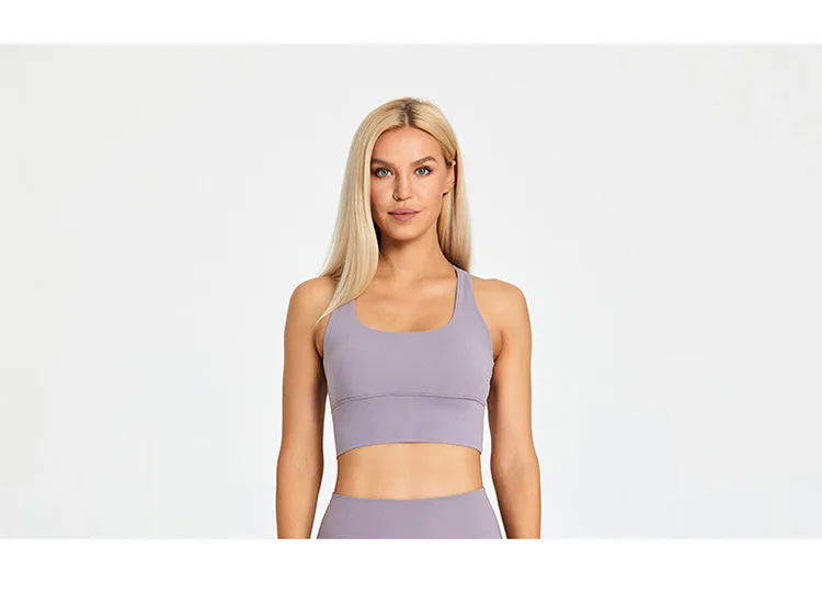 2023 Custom Logo Women Running Gym Yoga Bra Tops Wholesale Ladies Athletic Workout Fitness Push Up Recycled Sports Bra