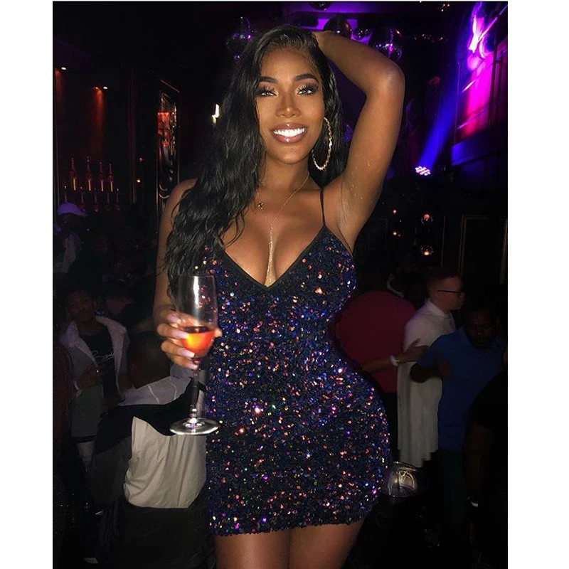 Hot Sales Sleeveless Sexy Bling Dress 