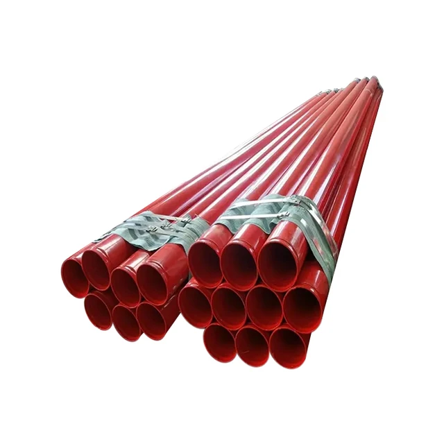 Chinese Factory Price Fire Fighting Pipe Red Painted Fire Fighting Sprinkler Steel Pipe For Fire Fighting Project