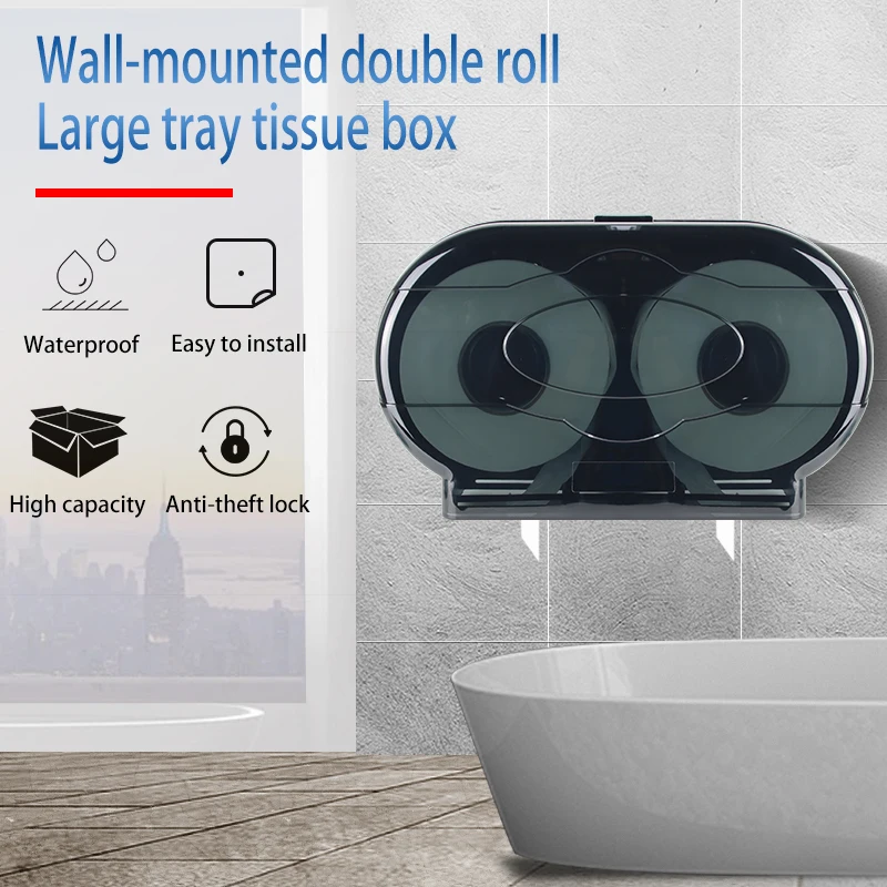 Custom OEM/ODM Black Tissue Box & Toilet Paper Tissue Box & Tissue Dispenser Wall Mounted