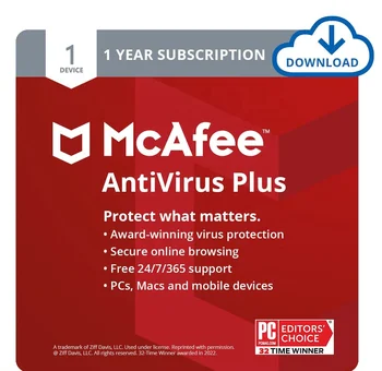 24/7 Online Ready Stock Email Delivery McAfee AntiVirus Plus 2022 1 Device 1 Year Bind Key Security Software Download Code