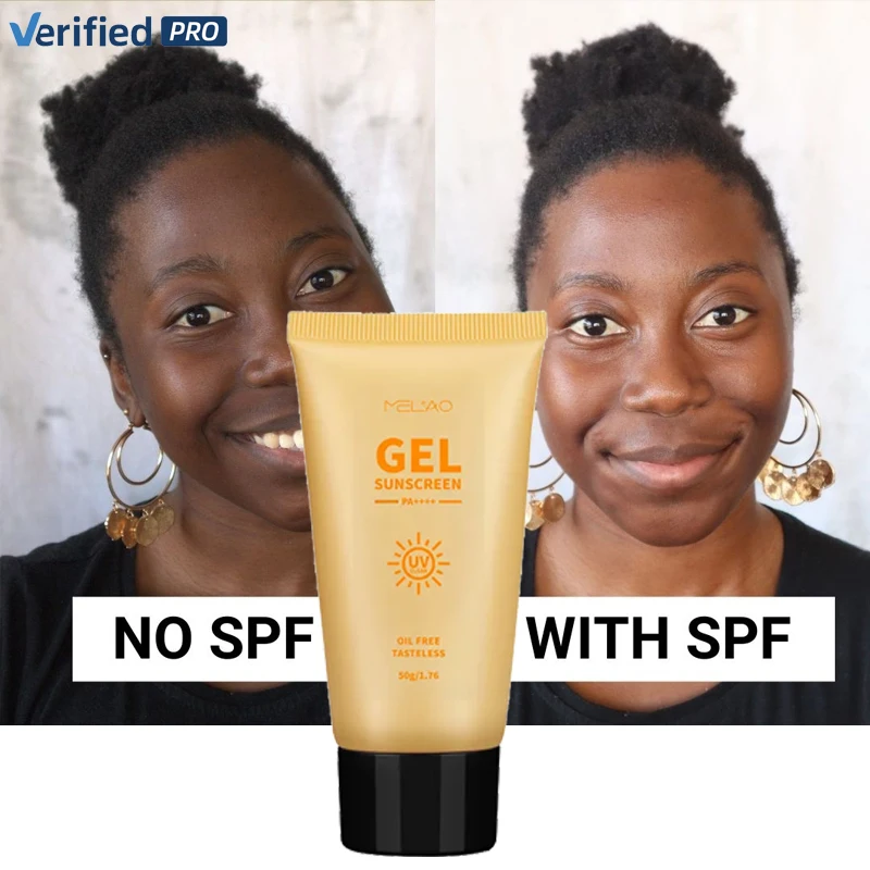 Oil Free No White Cast Clear Sunscreen Gel For Oily Dry Black Skin Spf 50+++ Face And Body Moisturizing Sunscreen Gel