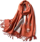 Scarf Scarfs Wholesale Winter Autumn Scarf For Woman Lady Printing Flower Knitted Scarfs