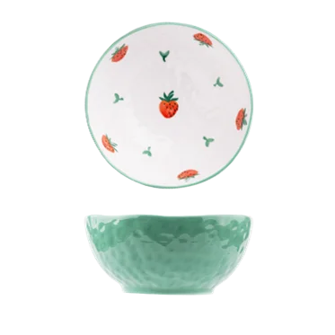 strawberry ceramic bowl