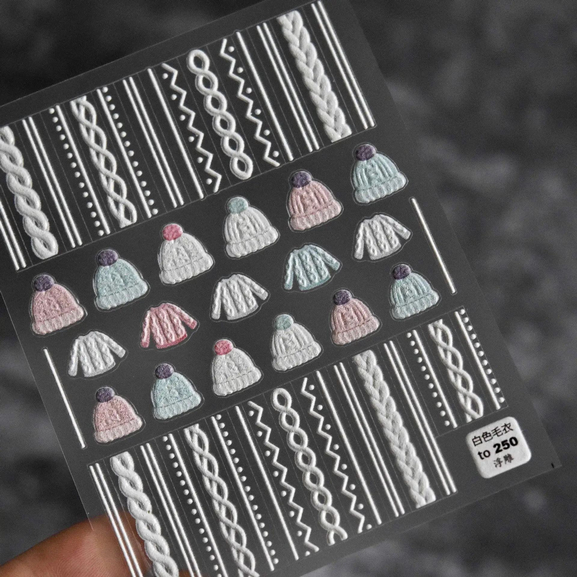Brand New Hot Selling Winter Emboss Sweater Nail Art Stickers For 3d Nail  Designs - Buy Nail Art Stickers,Emboss Nail Art Stickers,Emboss Sweater  Nail Art Stickers Product on Alibaba.com