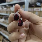 Pink Earrings New Fashion Pink Zircon Inlaid Aretes High-end Gemstone Earrings