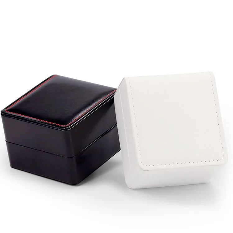 Custom Fashion Jewelry Box Black and White PU Leather Watch Box