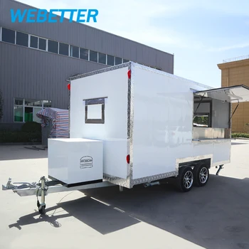 WEBETTER 4 meters Beautiful Commerical Street Mobile Food Carts to Sell Fast Food, Coffee Trailer