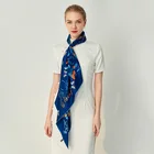 Special Hot Selling Hand Rolled Screen Printing Custom Logo High Quality Floral Silk Scarf