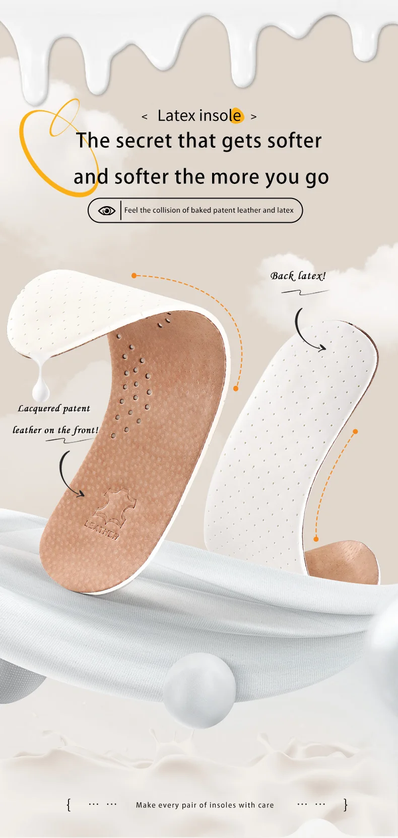 Wholesale Sports & Comfort Latex Leather Insoles With Ventilating Holes Wear-Resistant Shock-Absorbing Light Elastic MOQ 1 Pair Wholesale Sports & Comfort Latex Leather Insoles With Ventilating Holes Wear-Resistant Shock-Absorbing Light Elastic MOQ 1 Pair