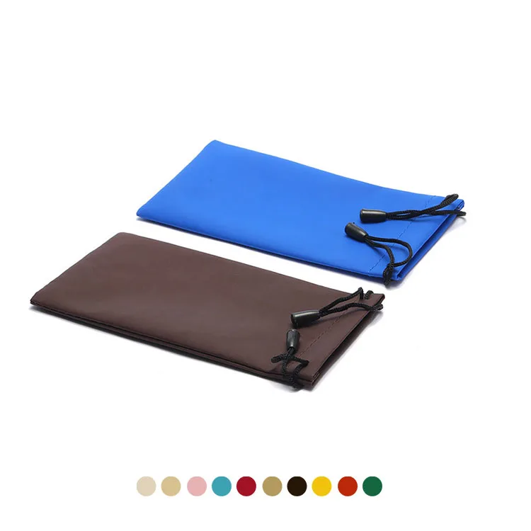 Wholesale microfiber glasses cases portable eyeglasses storage bag soft sunglasses pouch with drawstring