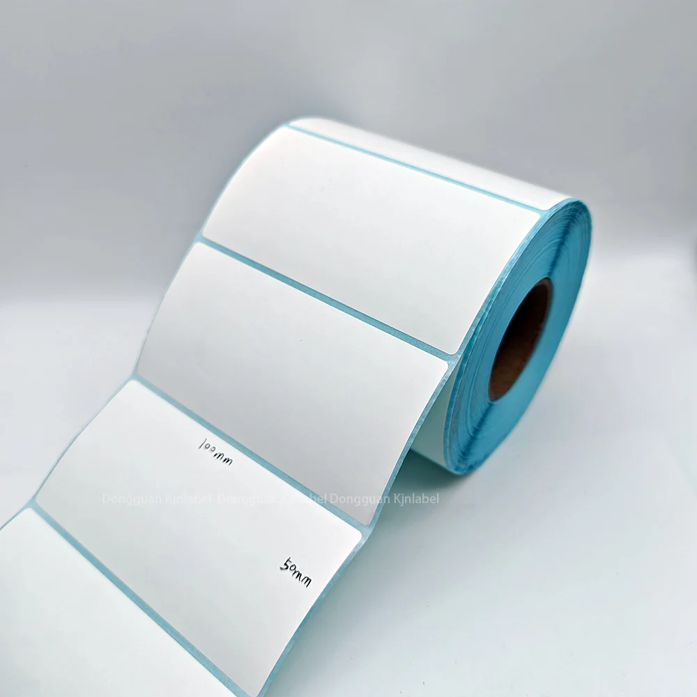 4x2 Inch Direct Thermal Sticker Label Paper Rolls 100x50 mm Custom Blank 1000 Pieces Barcode 4"x2" Labels for Thermal Printer factory