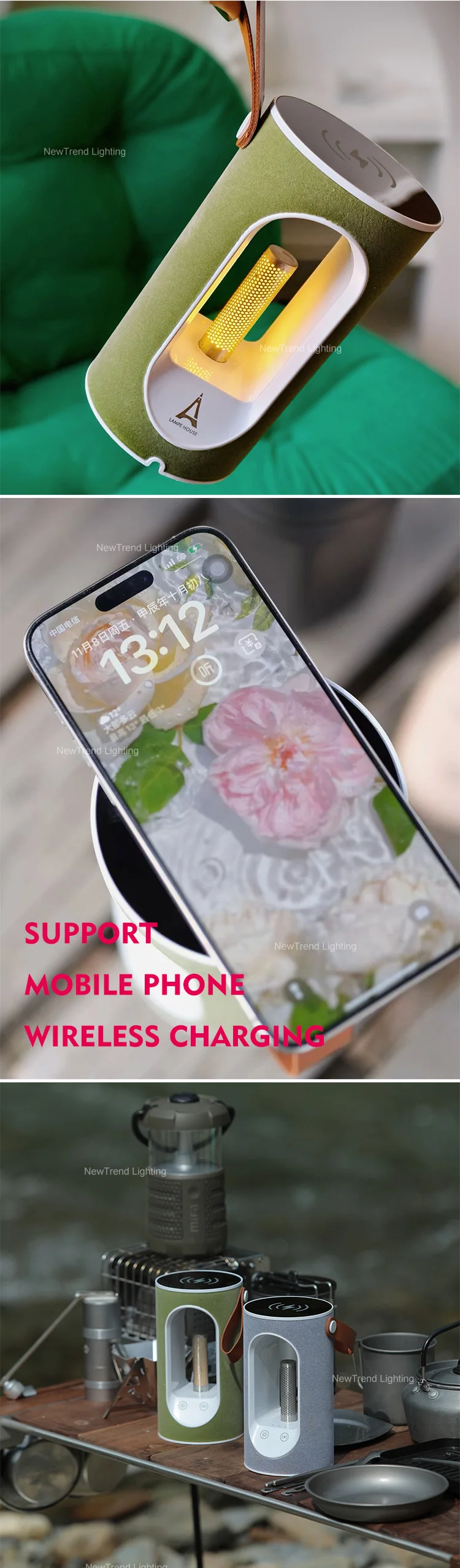 p3111ta minimalist led table lamp with camping portable wireless charging modern wireless table light-2