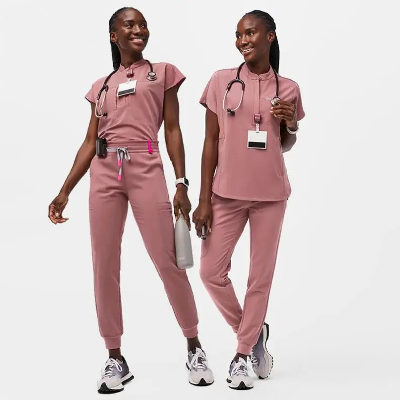 ECBC Custom Hospital Uniforms Medical Scrubs Nurse Short Sleeve Top Joggers Scrubs Suit Women Scrubs Uniforms Sets