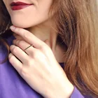 Ring JUJIE Geometric Ring Stainless Steel Hip Hop Style D Shape Minimalist Ring Wholesale For Men And Women
