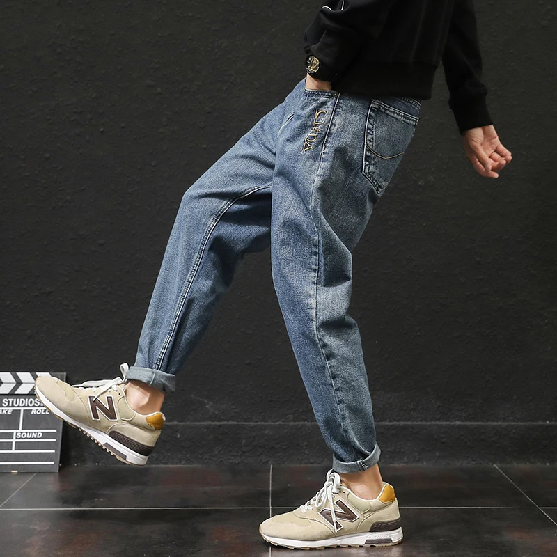 Pent Cotton Straight Denim Pants 